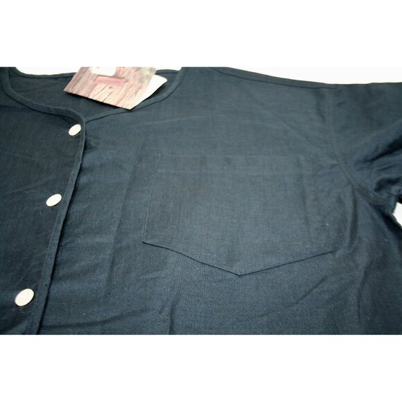 Timberland Weathergear Womens S Navy Linen Blend Tunic Lagenlook Travel Layering - Picture 4 of 8